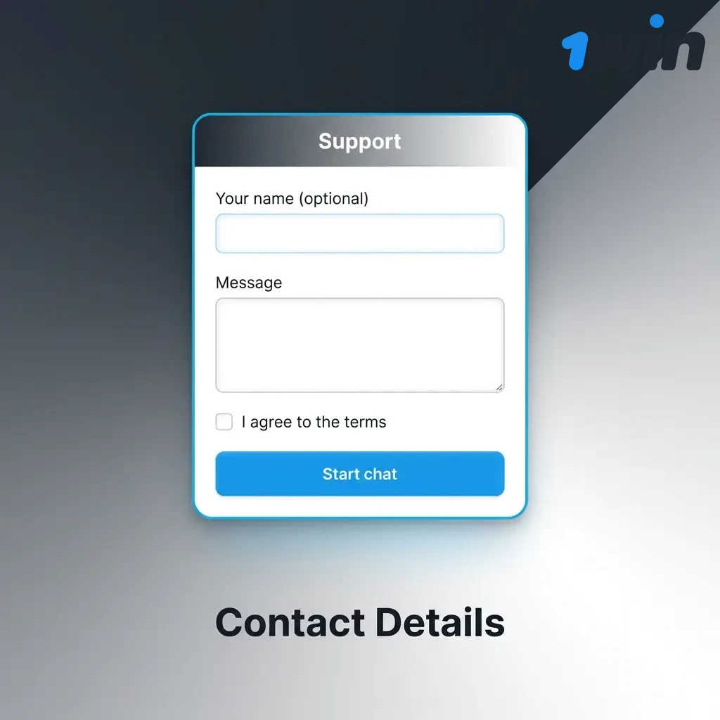 1win India support contact options including live chat, email, Telegram, Instagram, and Help Centre available 24/7